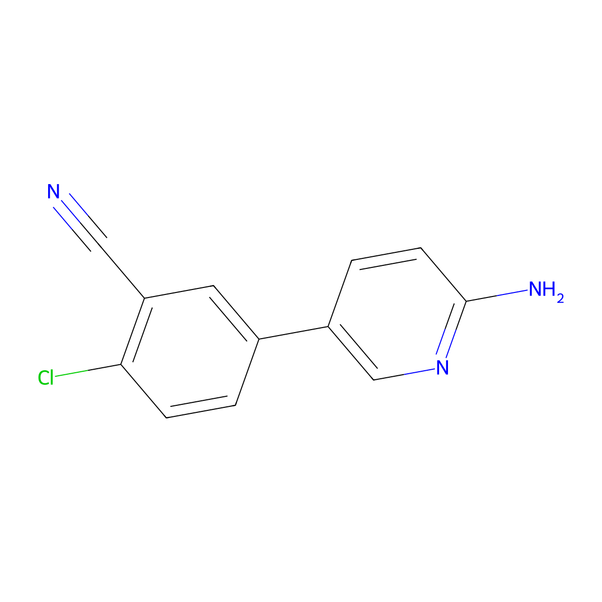 5-(6-Aminopyridin-3-YL)-2-chlorobenzonitrile molecular structure, CAS 1314987-56-8