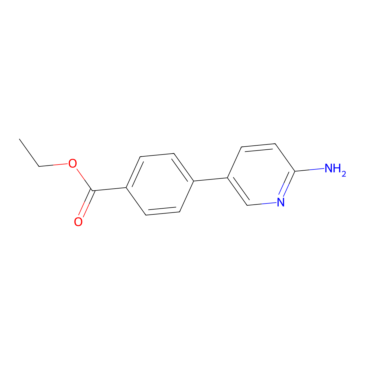 Ethyl 4-(6-aminopyridin-3-yl)benzoate molecular structure, CAS 1314987-69-3