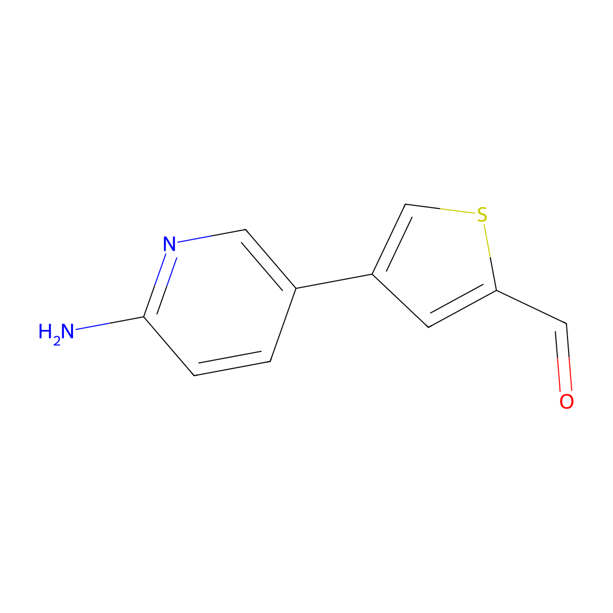 4-(6-Aminopyridin-3-yl)thiophene-2-carbaldehyde molecular structure, CAS 1314987-73-9