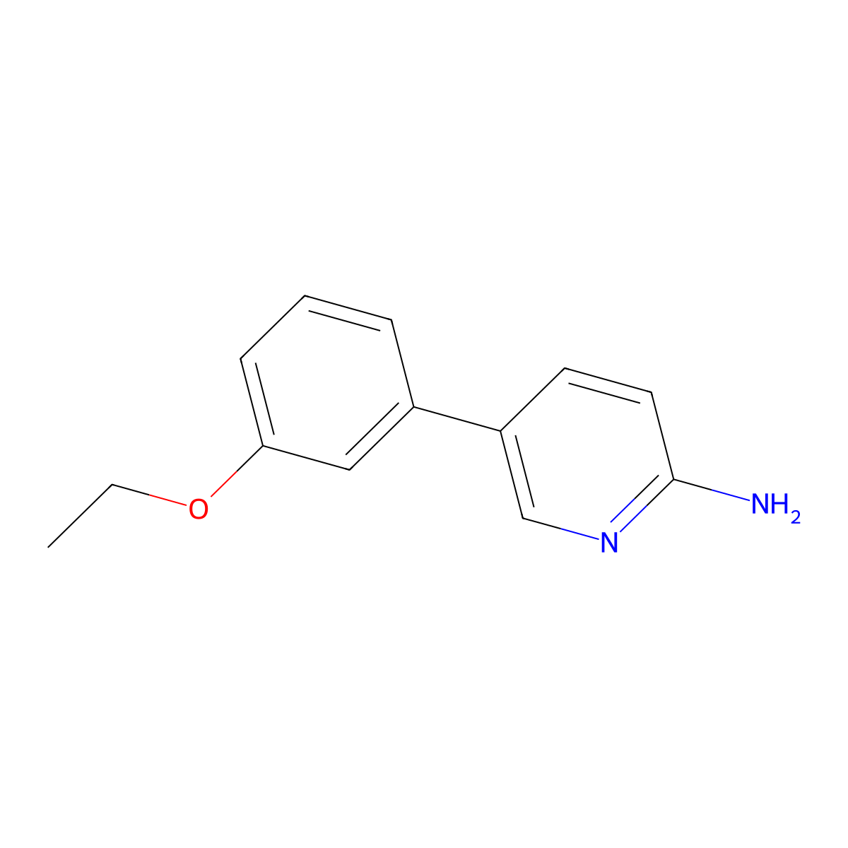 5-(3-Ethoxyphenyl)pyridin-2-amine molecular structure, CAS 1314987-80-8