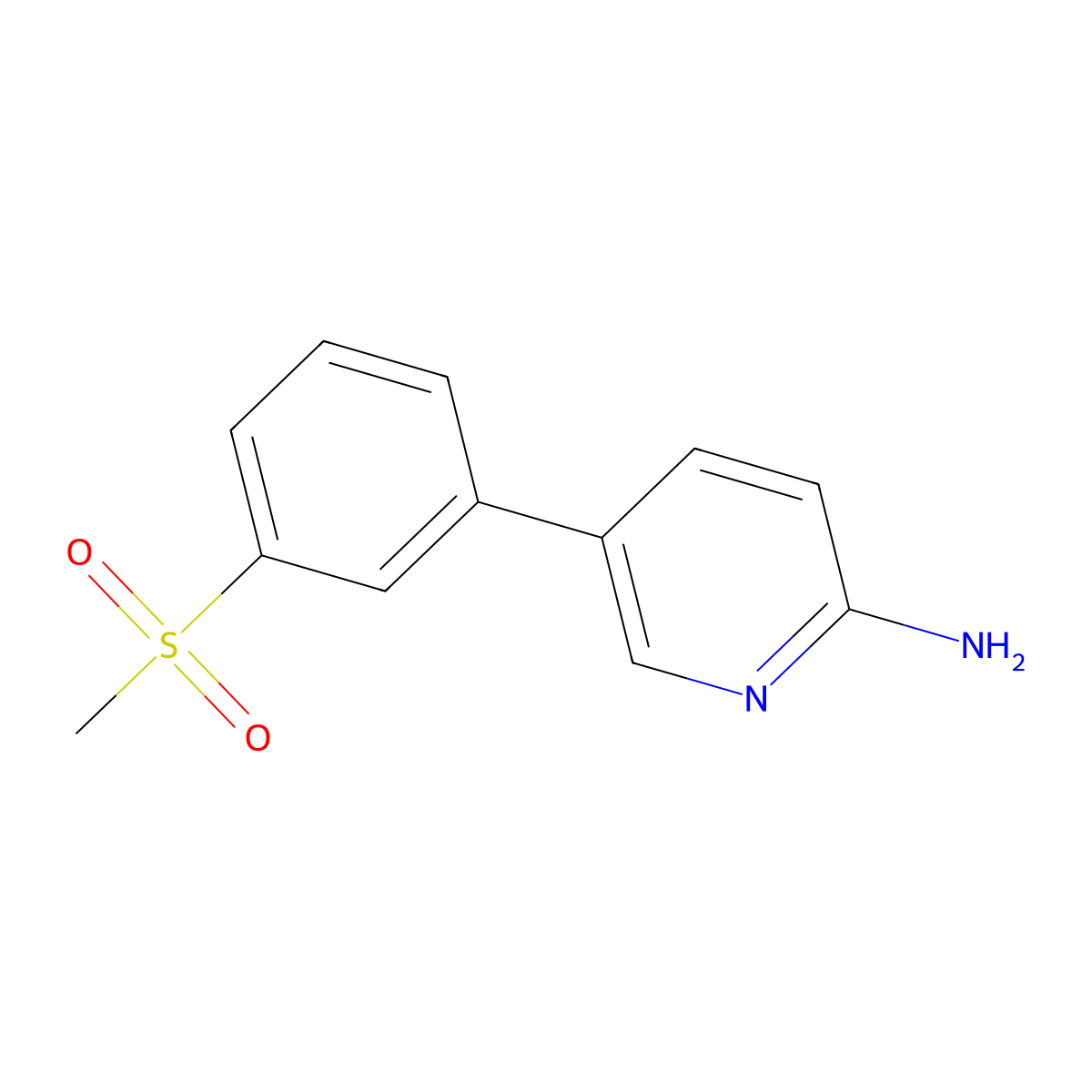 5-(3-Methanesulfonylphenyl)pyridin-2-amine molecular structure, CAS 1314987-83-1