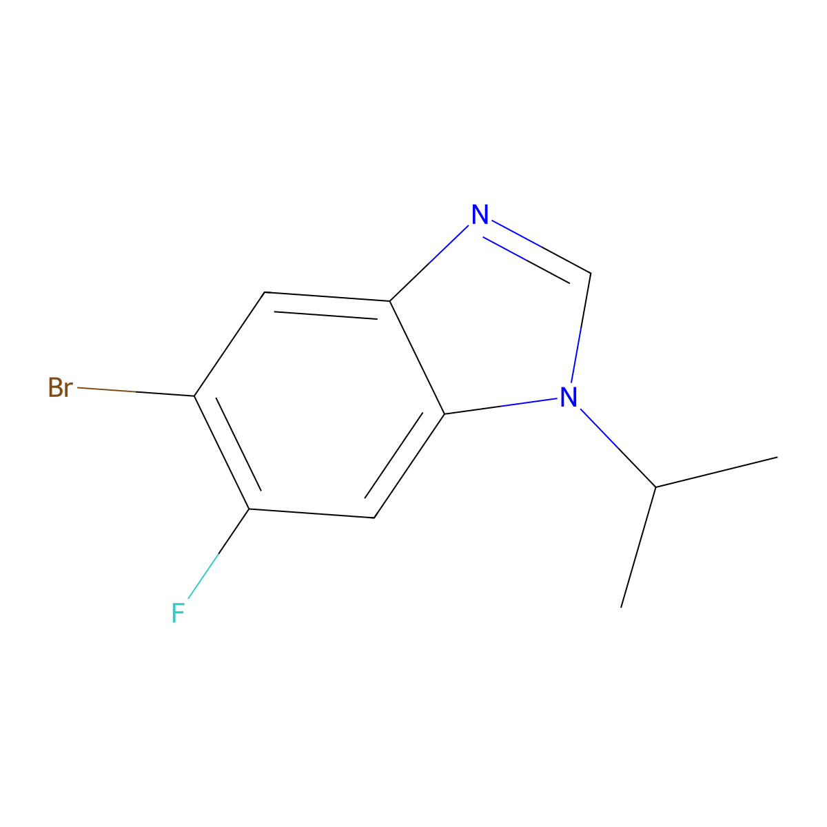 5-Bromo-6-fluoro-1-isopropyl-1H-benzo[d]imidazole molecular structure, CAS 1314987-85-3