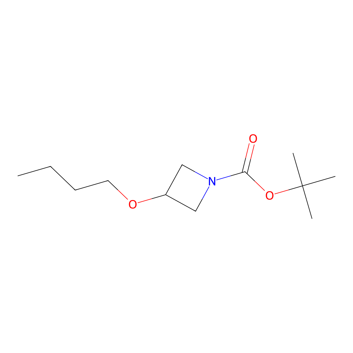 tert-Butyl 3-butoxyazetidine-1-carboxylate molecular structure, CAS 1314987-89-7