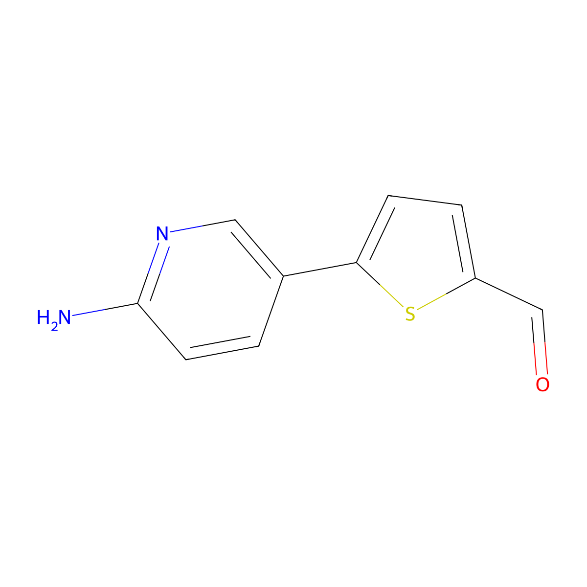 5-(6-Aminopyridin-3-yl)thiophene-2-carbaldehyde molecular structure, CAS 1314988-08-3