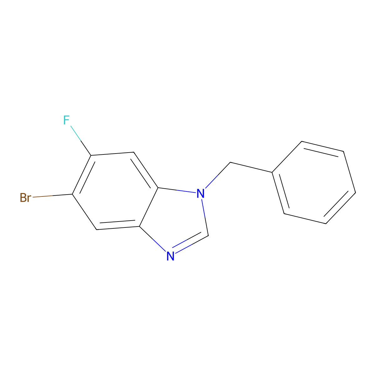 1-Benzyl-5-bromo-6-fluorobenzimidazole molecular structure, CAS 1314988-10-7