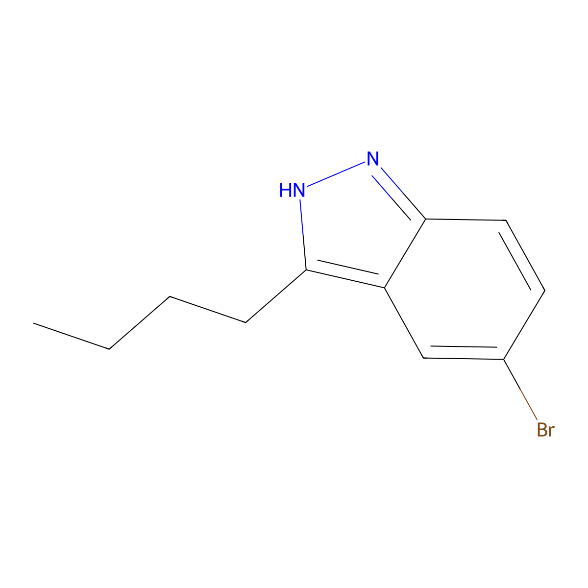 5-Bromo-3-butyl-1H-indazole molecular structure, CAS 1314988-13-0