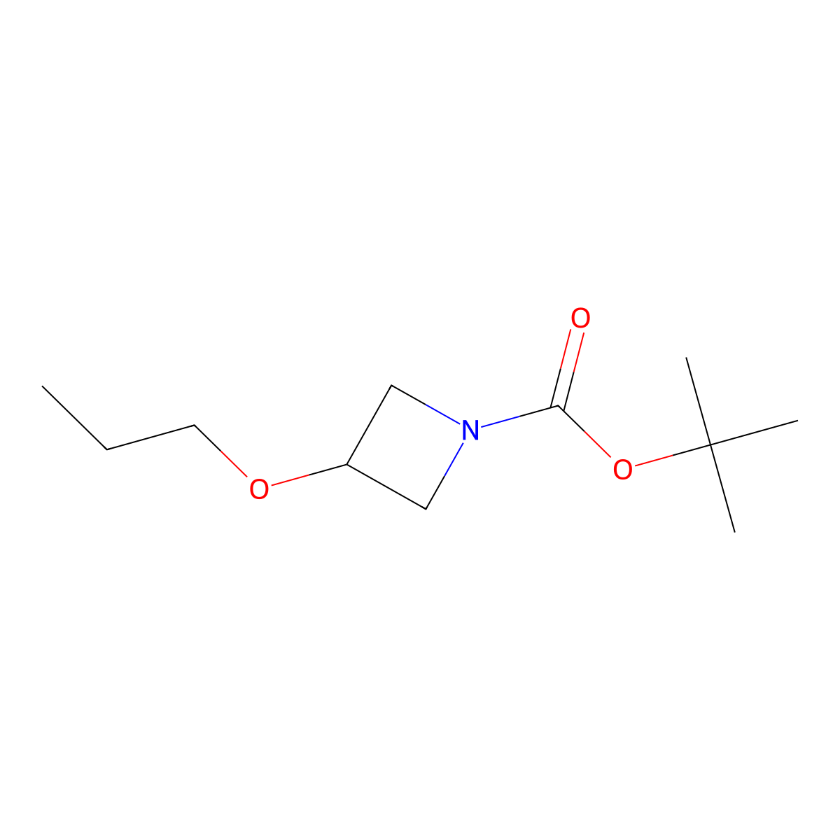 Tert-butyl 3-propoxyazetidine-1-carboxylate molecular structure, CAS 1314988-15-2