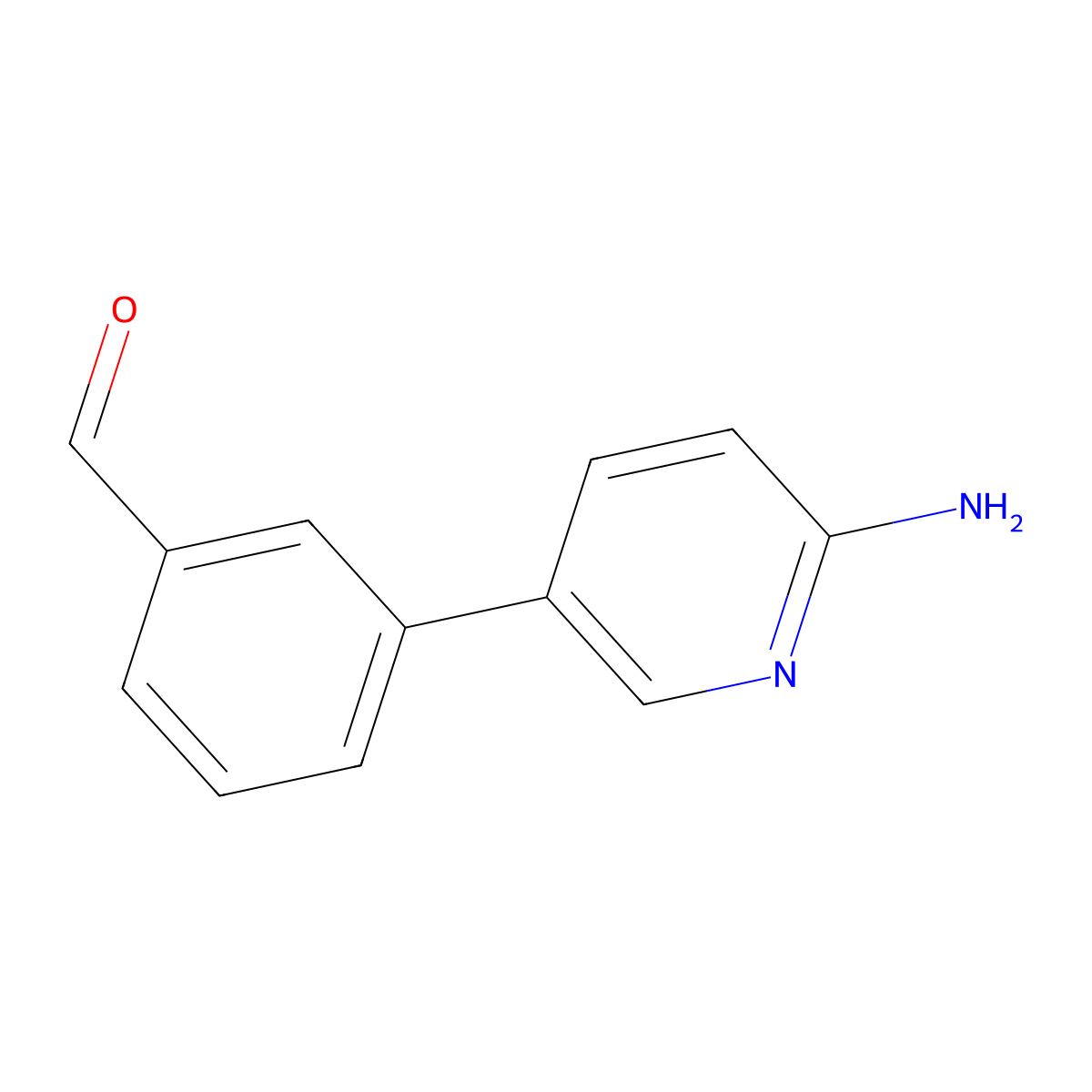 3-(6-Aminopyridin-3-yl)benzaldehyde molecular structure, CAS 1314988-52-7