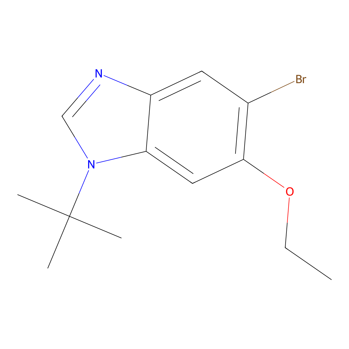 5-Bromo-1-t-butyl-6-ethoxybenzimidazole molecular structure, CAS 1314988-54-9