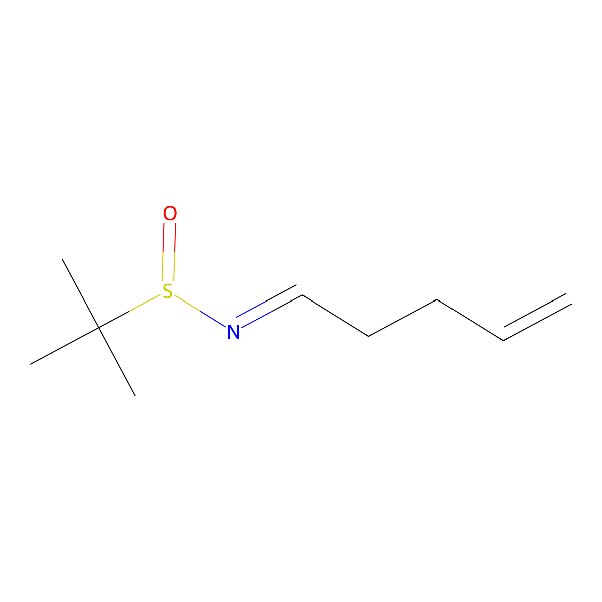 2-methyl-N-(pent-4-en-1-ylidene)propane-2-sulfinamide molecular structure, CAS 1314991-82-6