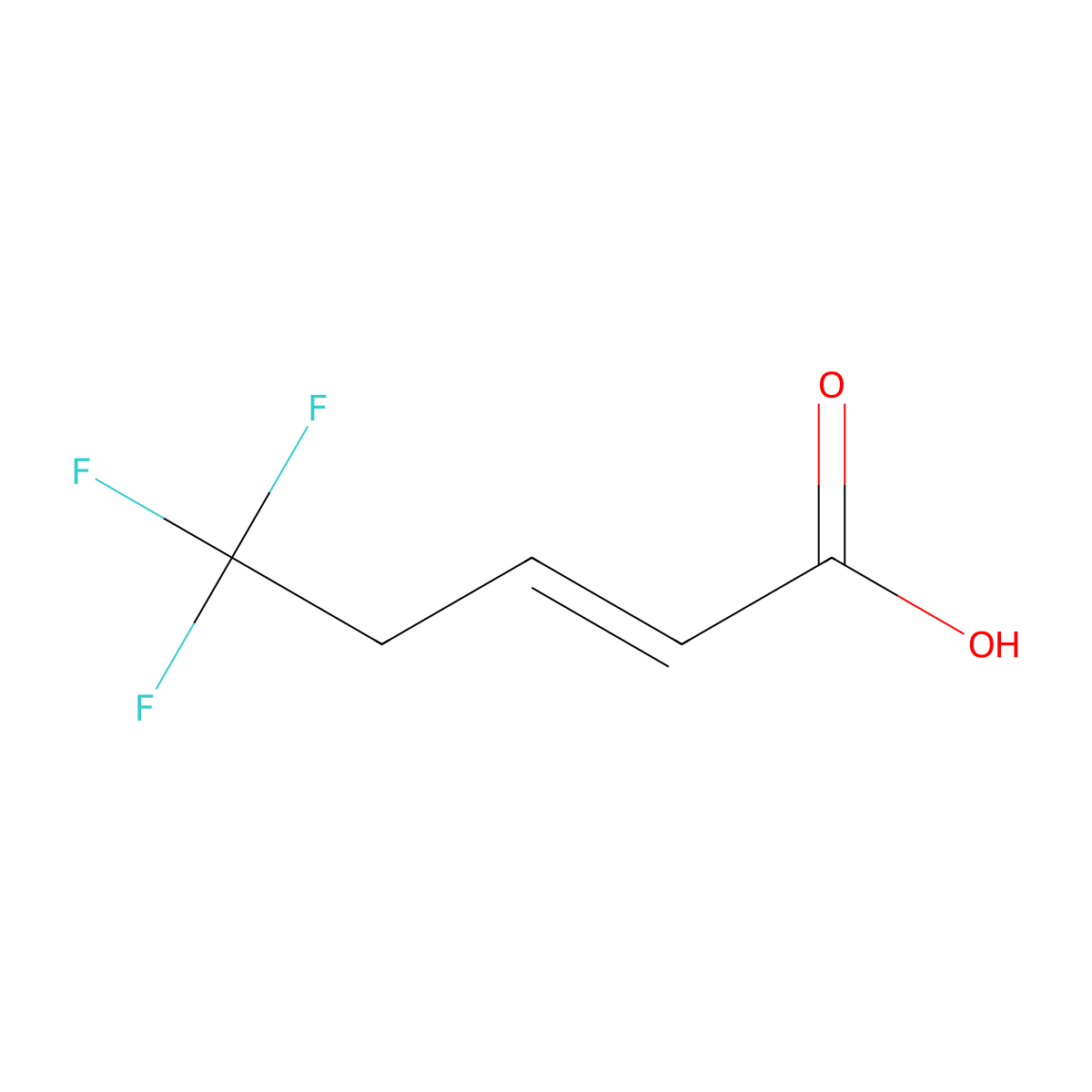 5,5,5-Trifluoropent-2-enoic acid molecular structure, CAS 1314994-88-1