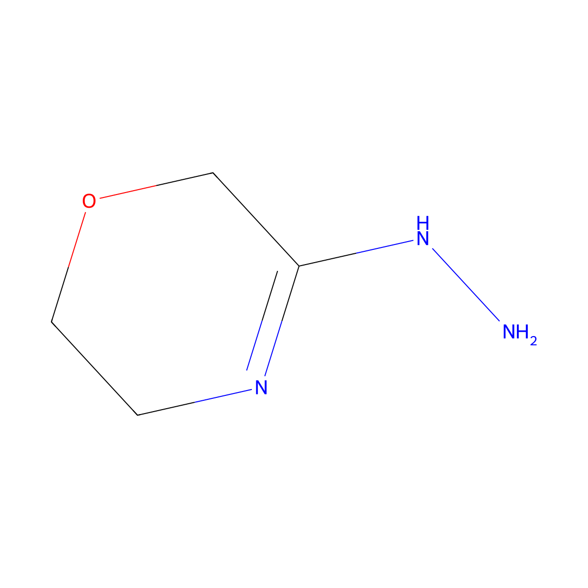 3-Hydrazinylidenemorpholine molecular structure, CAS 1314994-91-6
