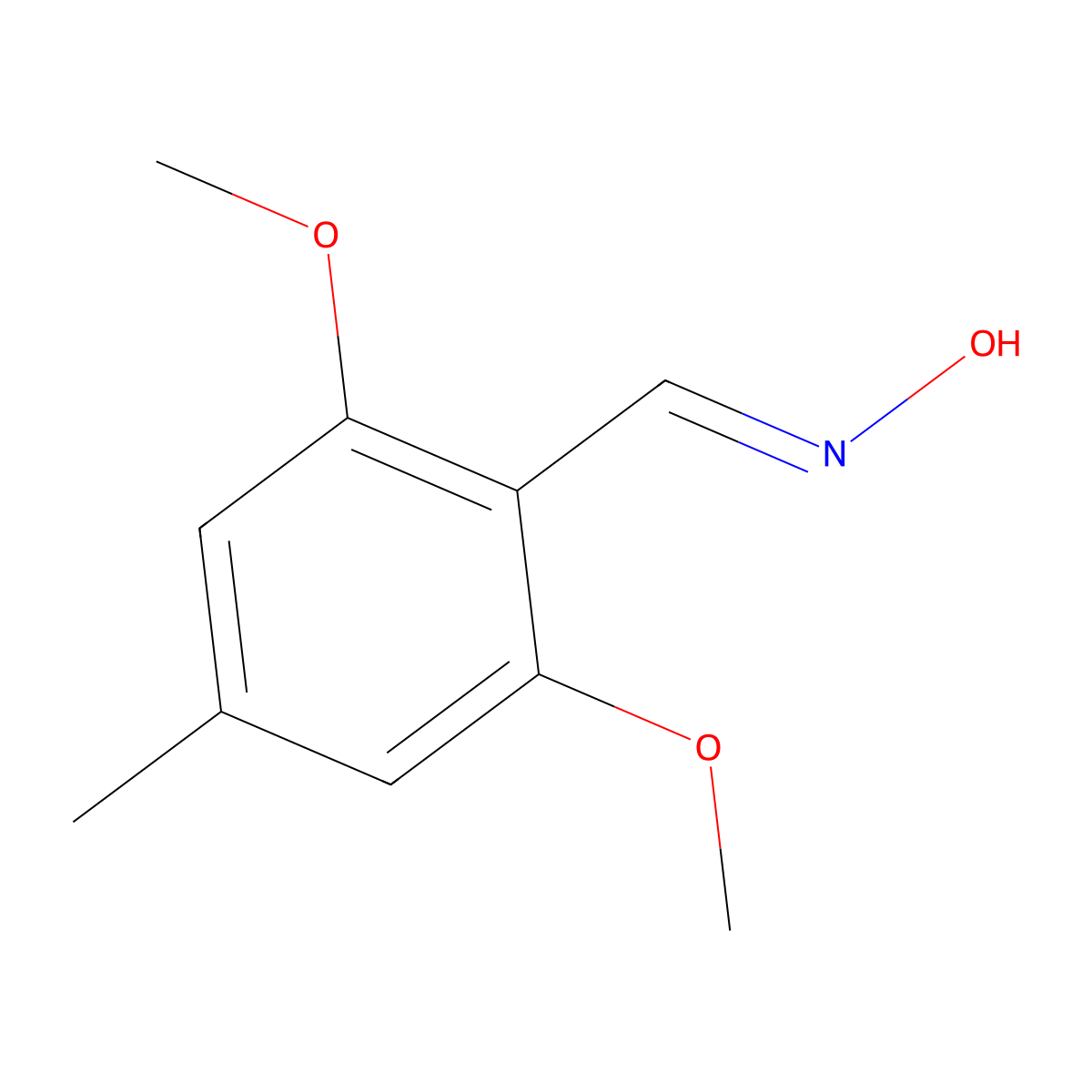 2,6-Dimethoxy-4-methylbenzaldehyde oxime molecular structure, CAS 1314996-46-7