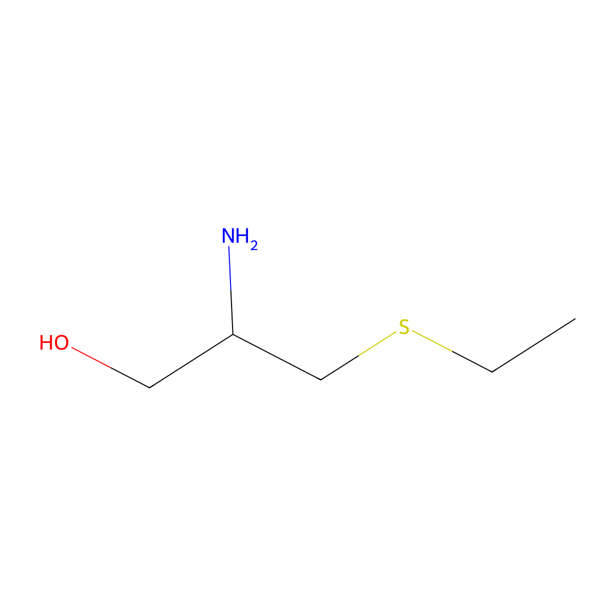 (2S)-2-amino-3-(ethylsulfanyl)propan-1-ol molecular structure, CAS 1314998-92-9
