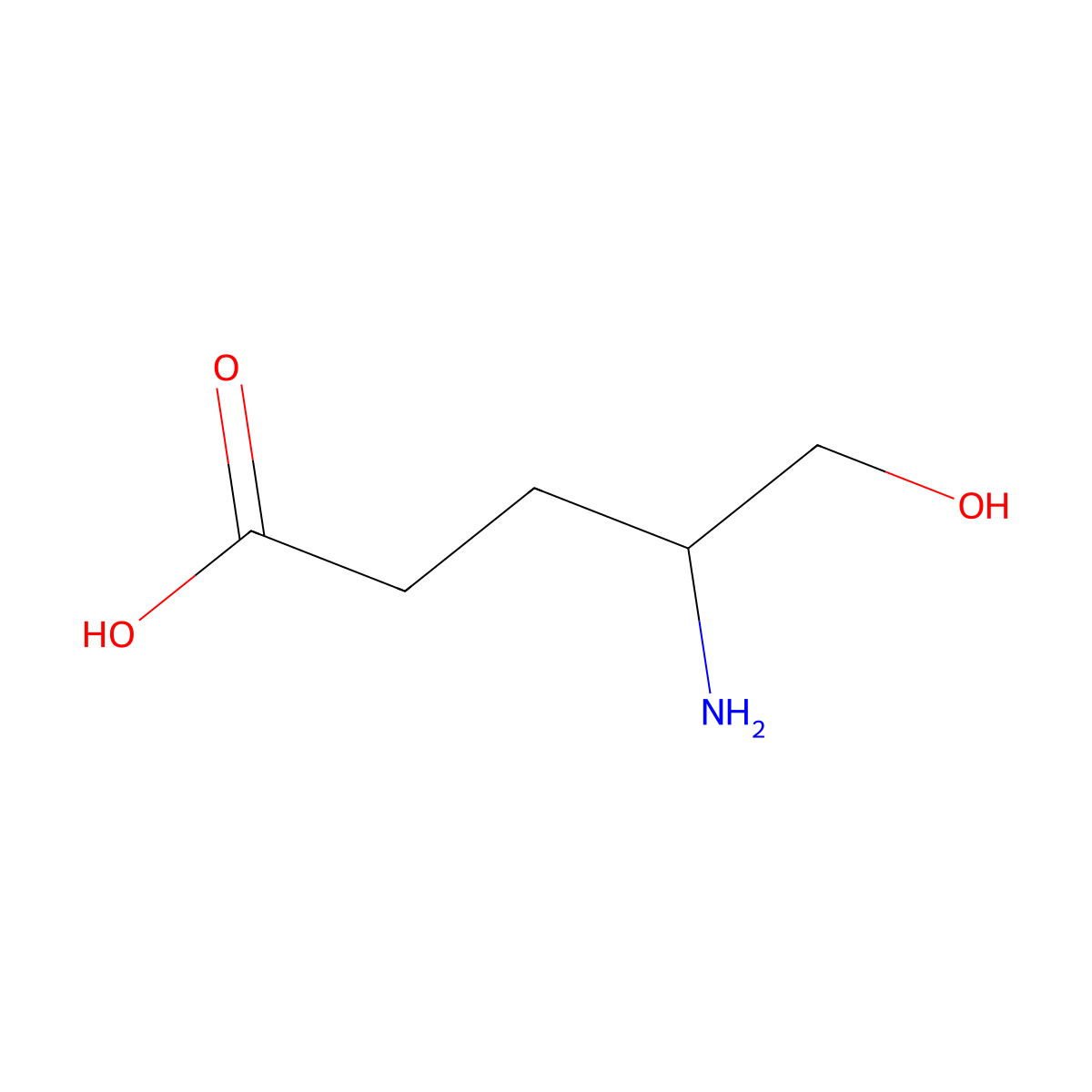 (4R)-4-Amino-5-hydroxypentanoic acid molecular structure, CAS 1314999-79-5