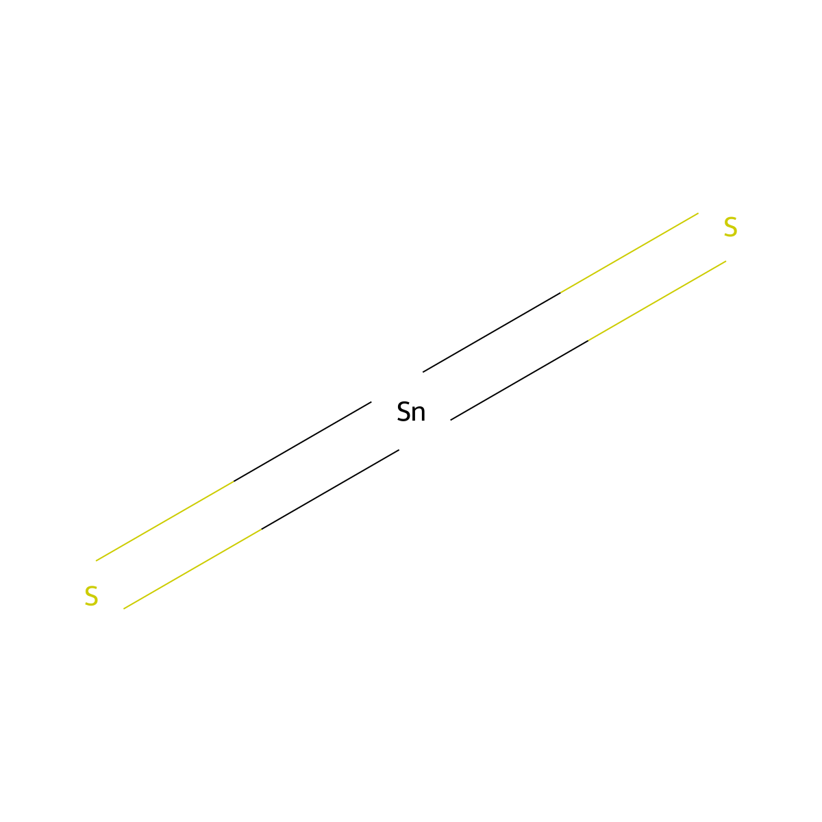 Tin sulfide (SnS2) molecular structure, CAS 1315-01-1