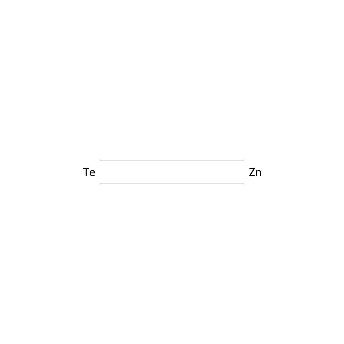 Zinc telluride molecular structure, CAS 1315-11-3