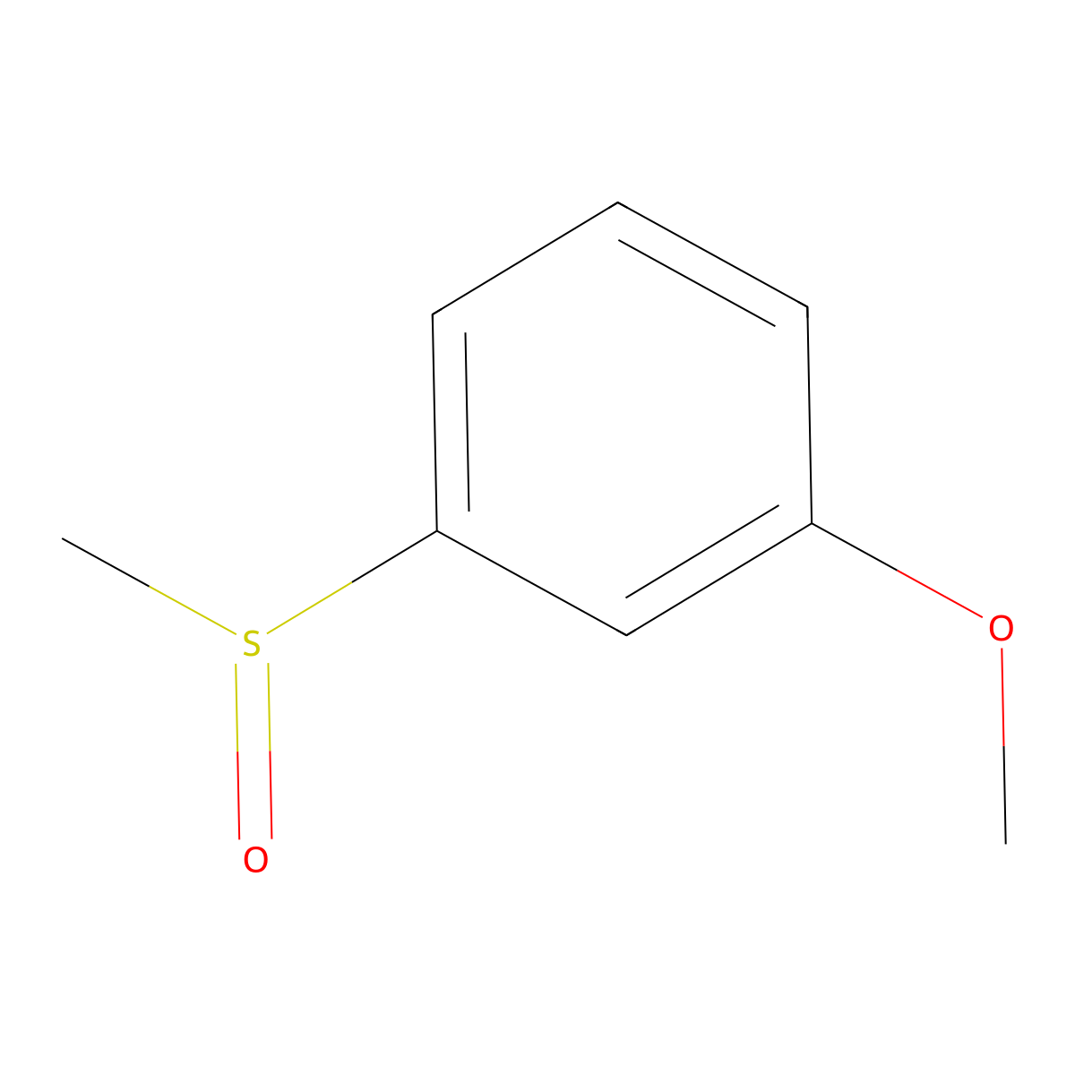 1-Methanesulfinyl-3-methoxybenzene molecular structure, CAS 13150-72-6