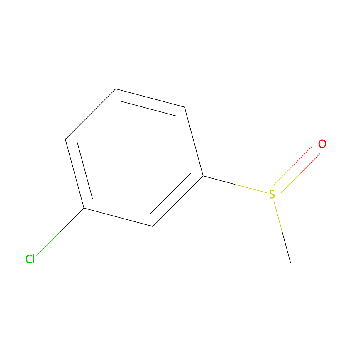 1-Chloro-3-(methanesulfinyl)benzene molecular structure, CAS 13150-73-7