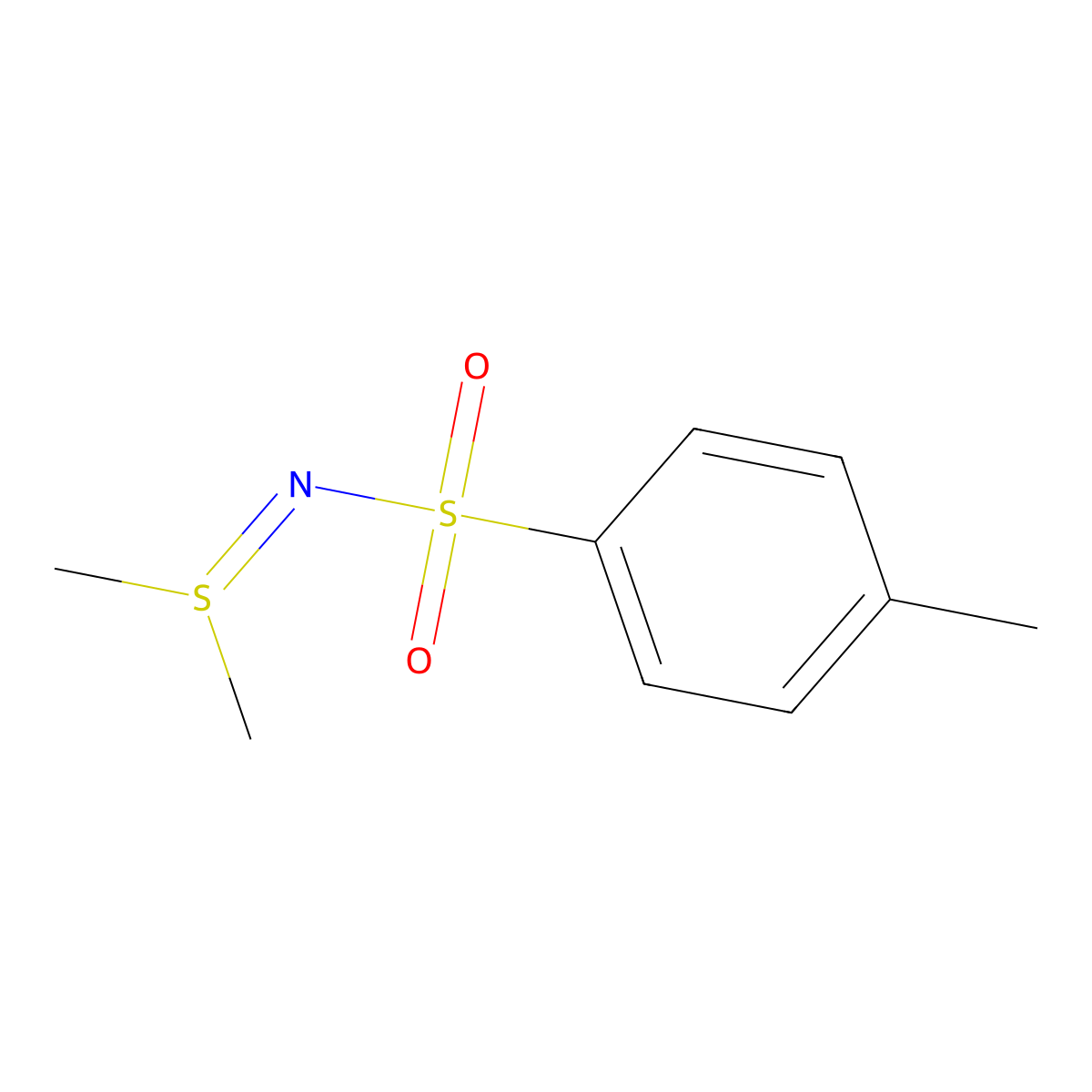 benzenesulfonamide, N-(dimethylsulfanylidene)-4-methyl- molecular structure, CAS 13150-75-9