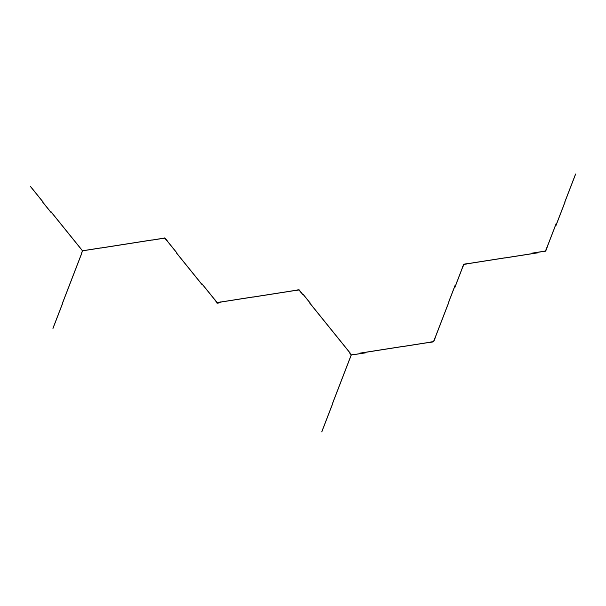 2,6-Dimethyldecane molecular structure, CAS 13150-81-7