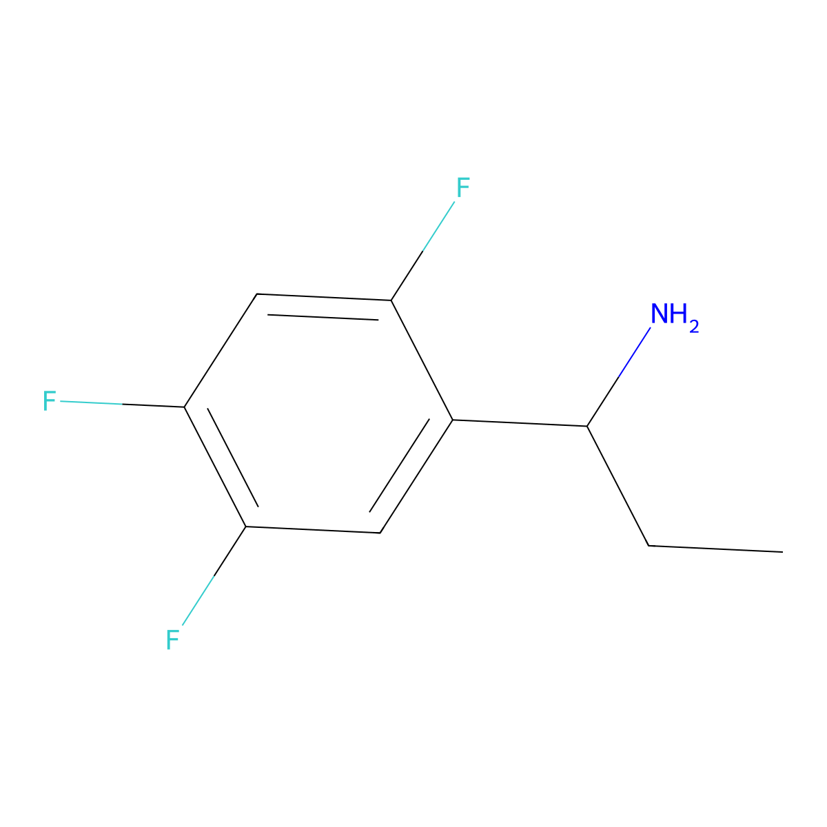 (R)-1-(2,4,5-Trifluorophenyl)propan-1-amine molecular structure, CAS 1315000-78-2