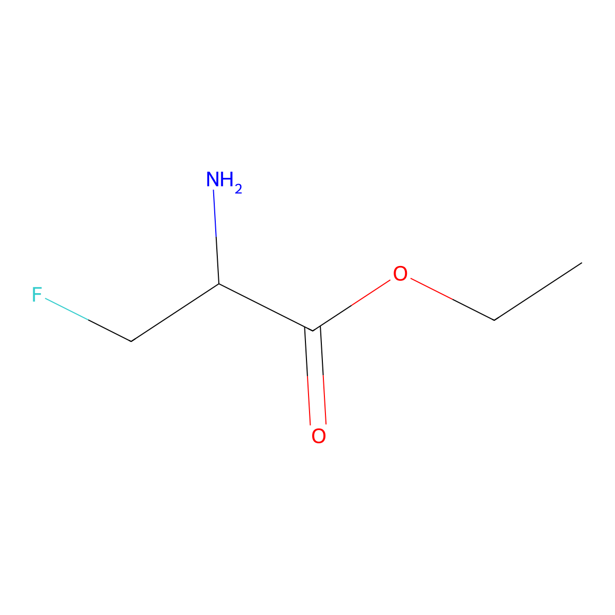 ethyl (2S)-2-amino-3-fluoropropanoate molecular structure, CAS 1315050-62-4