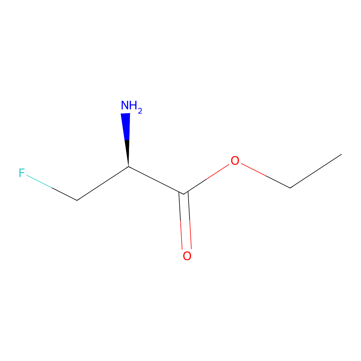 ethyl (2S)-2-amino-3-fluoropropanoate molecular structure, CAS 1315050-62-4