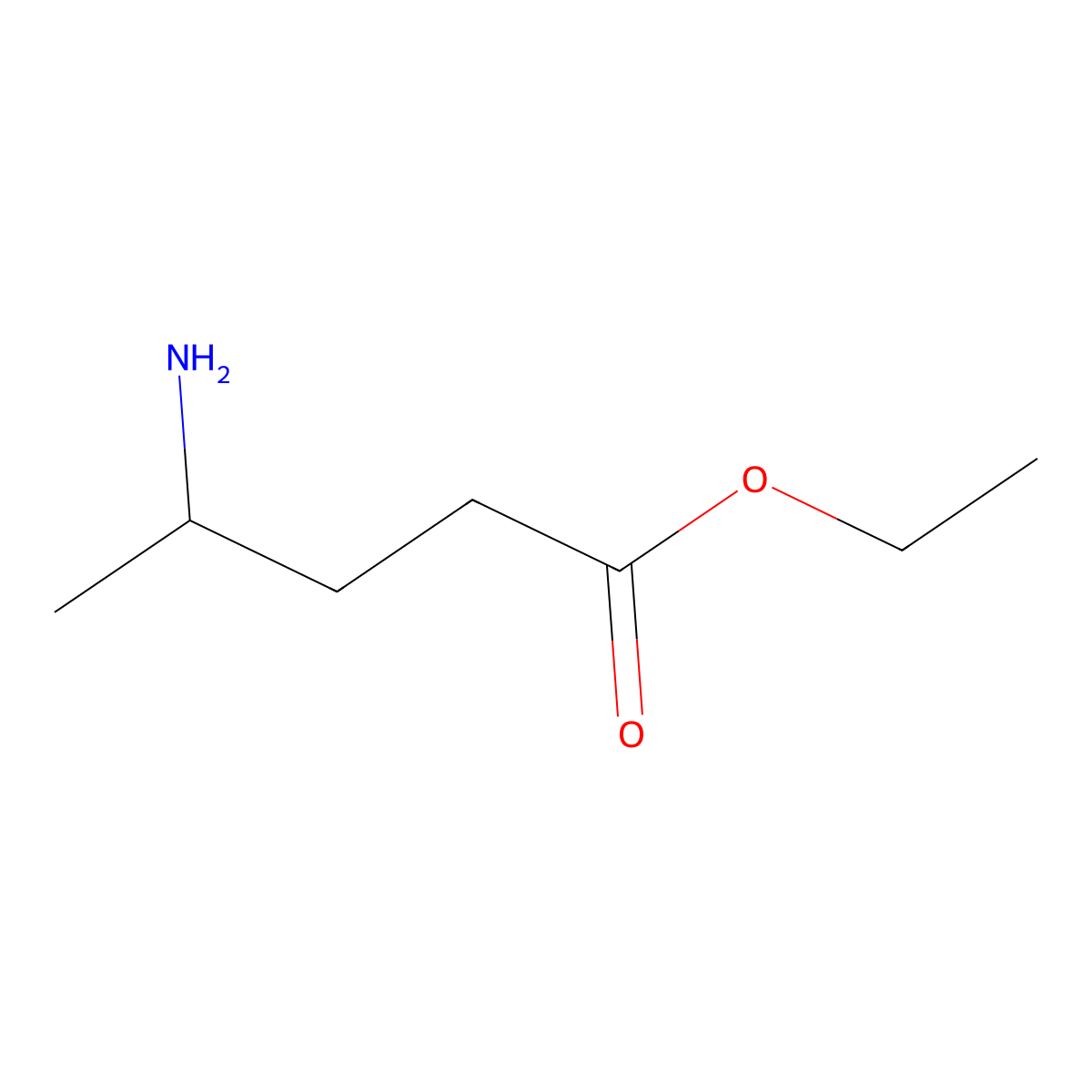 ethyl (4R)-4-aminopentanoate molecular structure, CAS 1315050-77-1