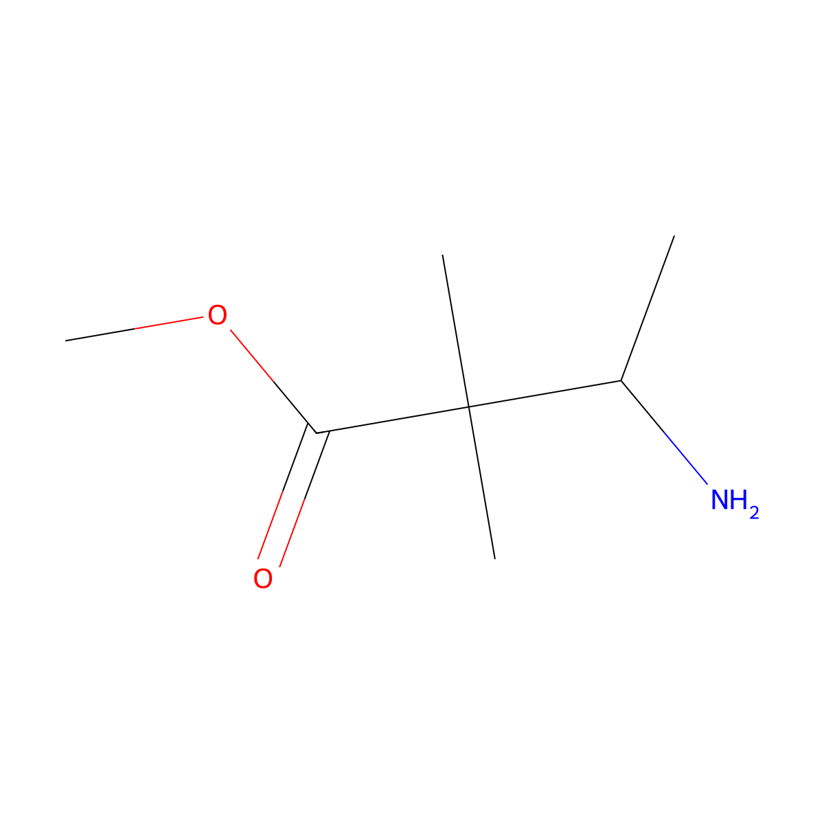 Methyl (3S)-3-amino-2,2-dimethylbutanoate molecular structure, CAS 1315050-96-4