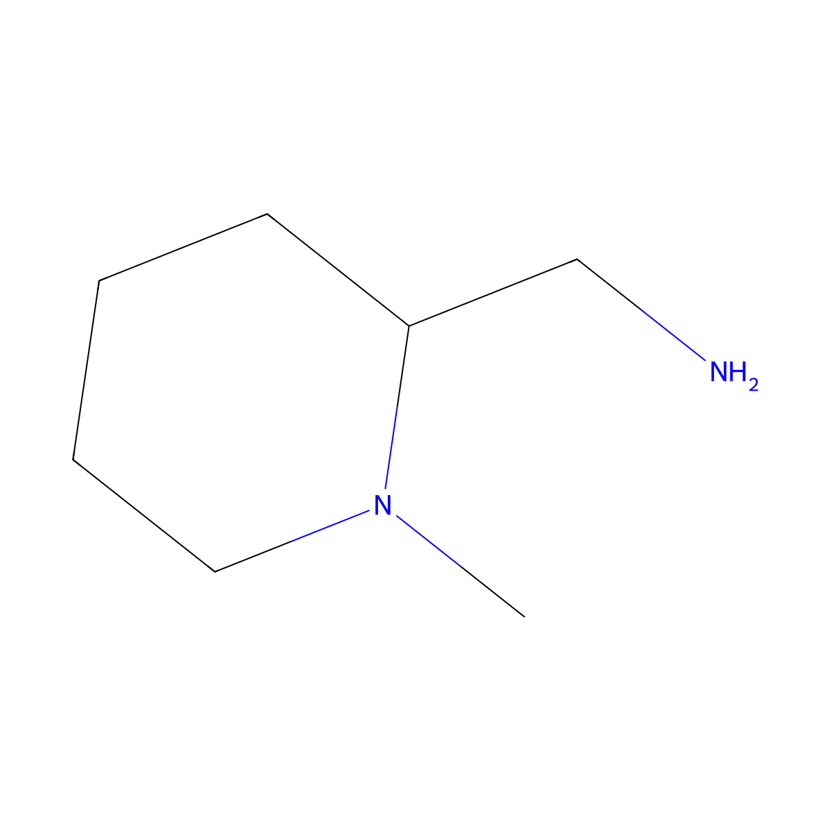 [(2R)-1-methylpiperidin-2-yl]methanamine molecular structure, CAS 1315051-03-6