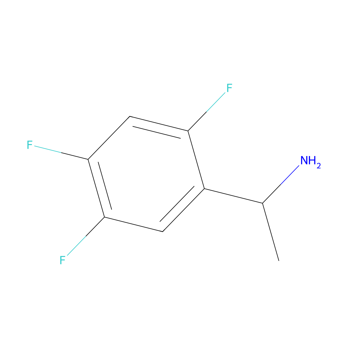 (1S)-1-(2,4,5-trifluorophenyl)ethan-1-amine molecular structure, CAS 1315051-38-7