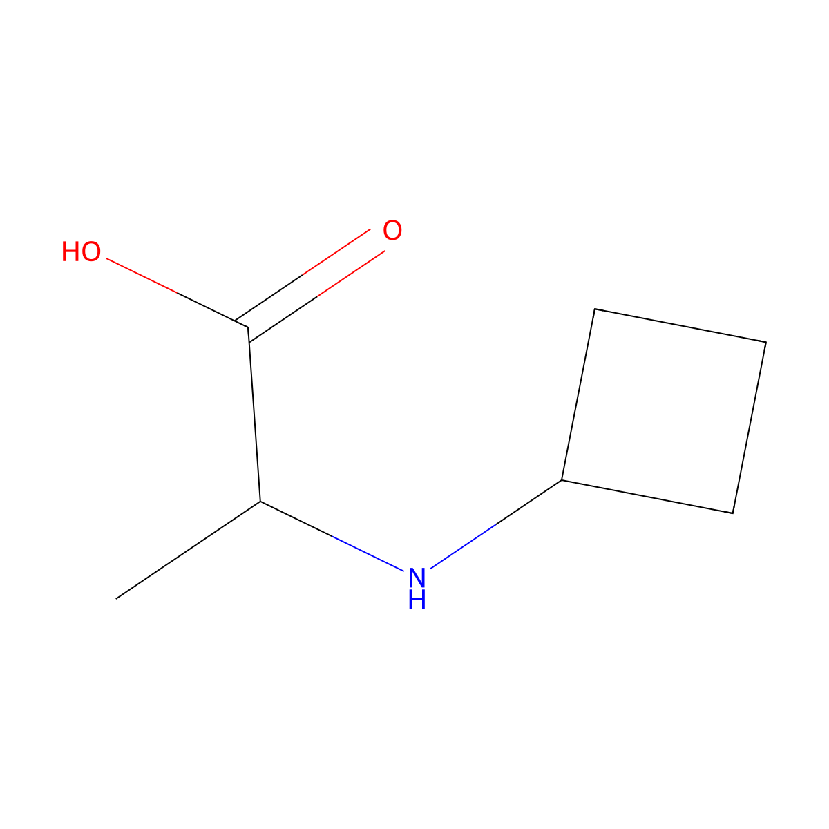 2-(Cyclobutylamino)propanoic acid molecular structure, CAS 1315051-84-3