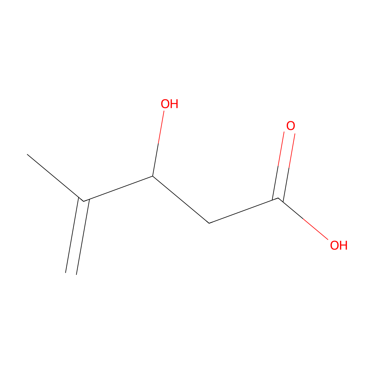 (3S)-3-hydroxy-4-methylpent-4-enoic acid molecular structure, CAS 1315051-90-1