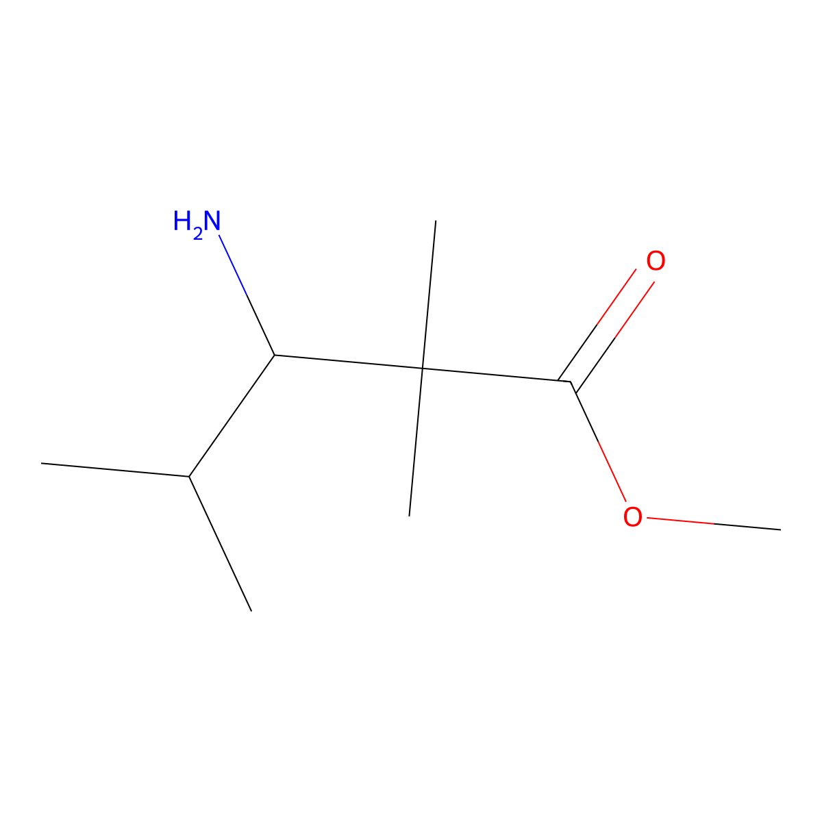 methyl (3S)-3-amino-2,2,4-trimethylpentanoate molecular structure, CAS 1315054-33-1