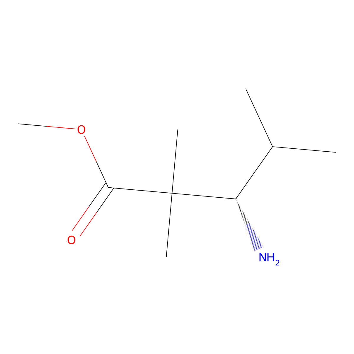 methyl (3S)-3-amino-2,2,4-trimethylpentanoate molecular structure, CAS 1315054-33-1