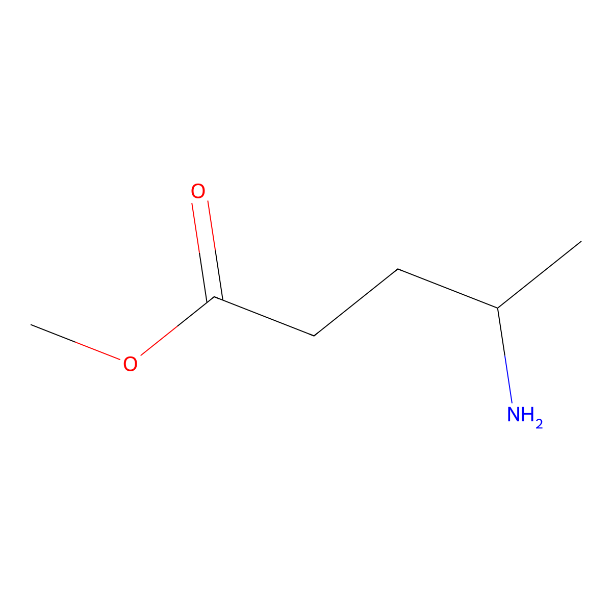 methyl (4S)-4-aminopentanoate molecular structure, CAS 1315054-77-3