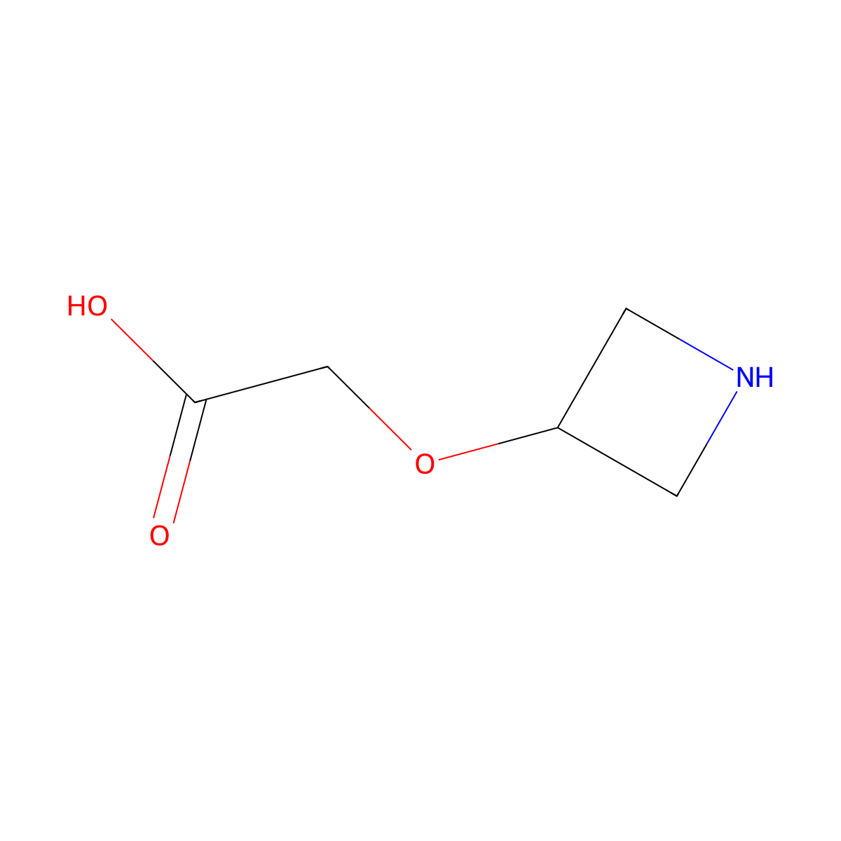 2-(Azetidin-3-yloxy)acetic acid molecular structure, CAS 1315059-34-7