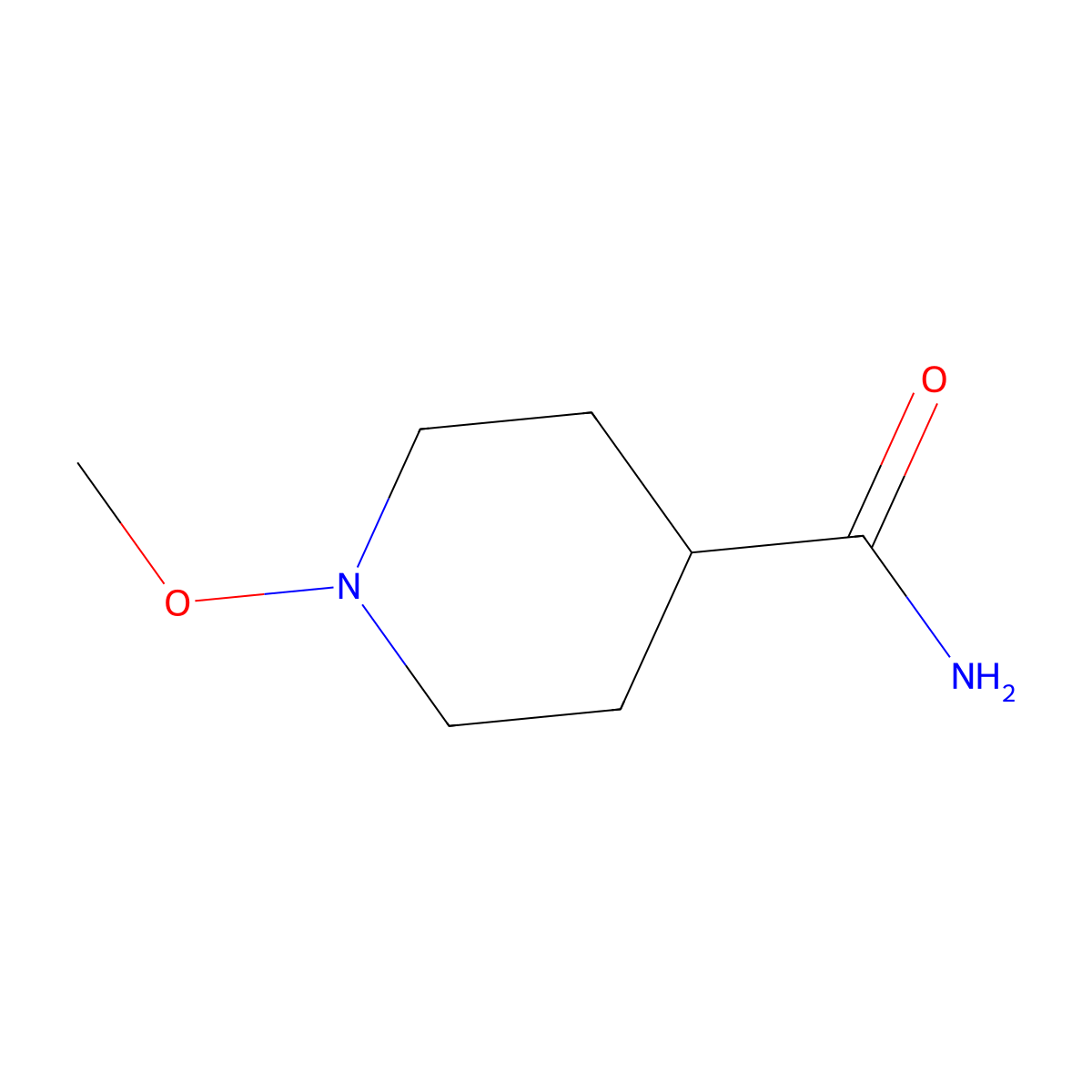 1-Methoxypiperidine-4-carboxamide molecular structure, CAS 1315059-35-8