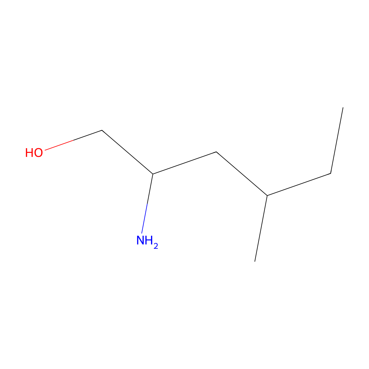 2-Amino-4-methylhexan-1-ol molecular structure, CAS 1315059-53-0
