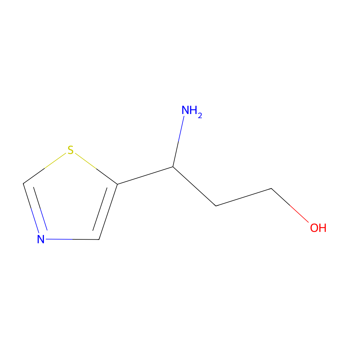3-Amino-3-(1,3-thiazol-5-yl)propan-1-ol molecular structure, CAS 1315059-54-1