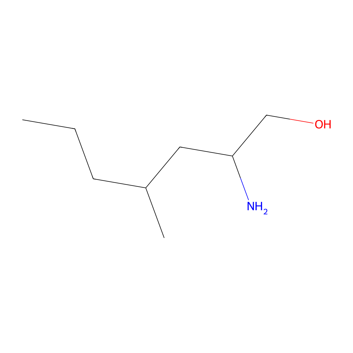 2-Amino-4-methylheptan-1-ol molecular structure, CAS 1315059-60-9