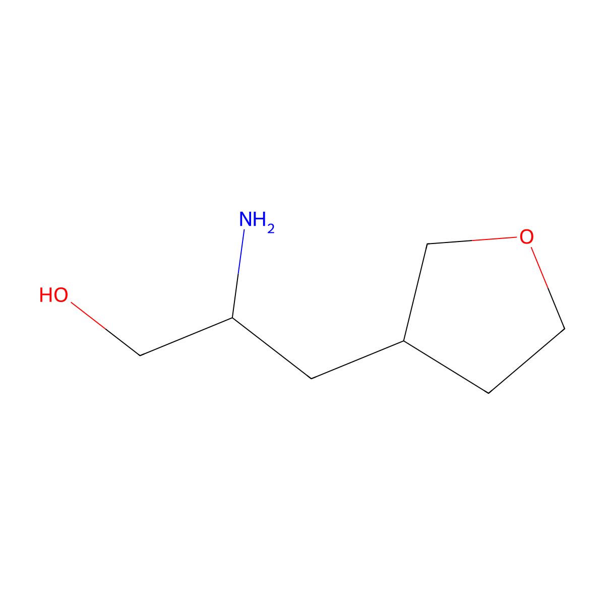 2-Amino-3-(oxolan-3-yl)propan-1-ol molecular structure, CAS 1315059-90-5