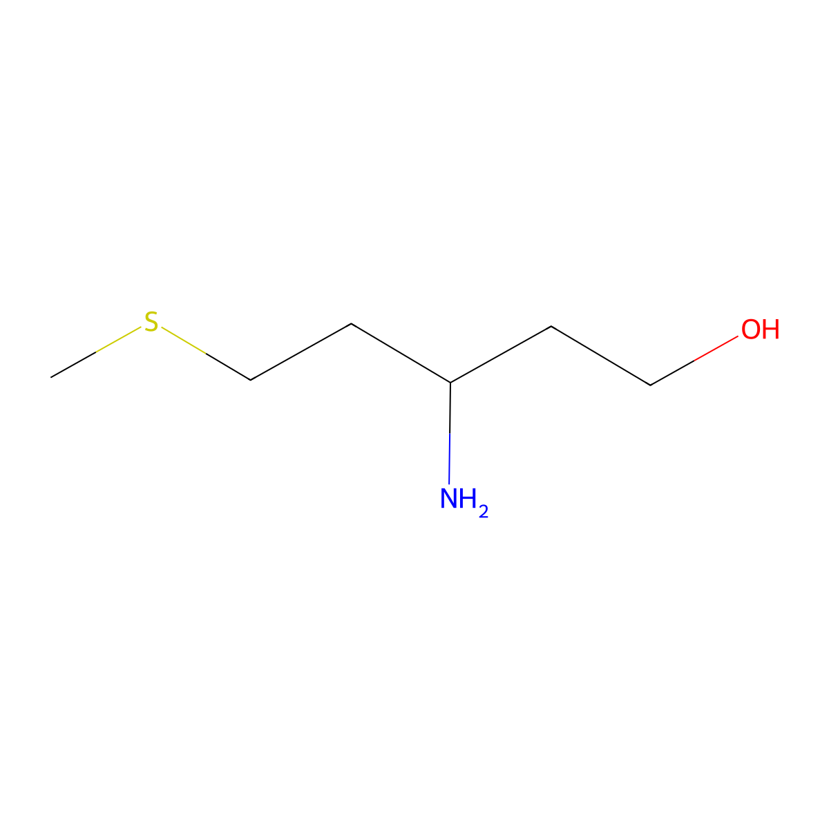 3-Amino-5-(methylsulfanyl)pentan-1-ol molecular structure, CAS 1315059-94-9