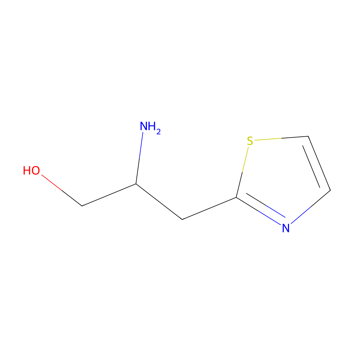 2-Amino-3-(1,3-thiazol-2-yl)propan-1-ol molecular structure, CAS 1315059-99-4
