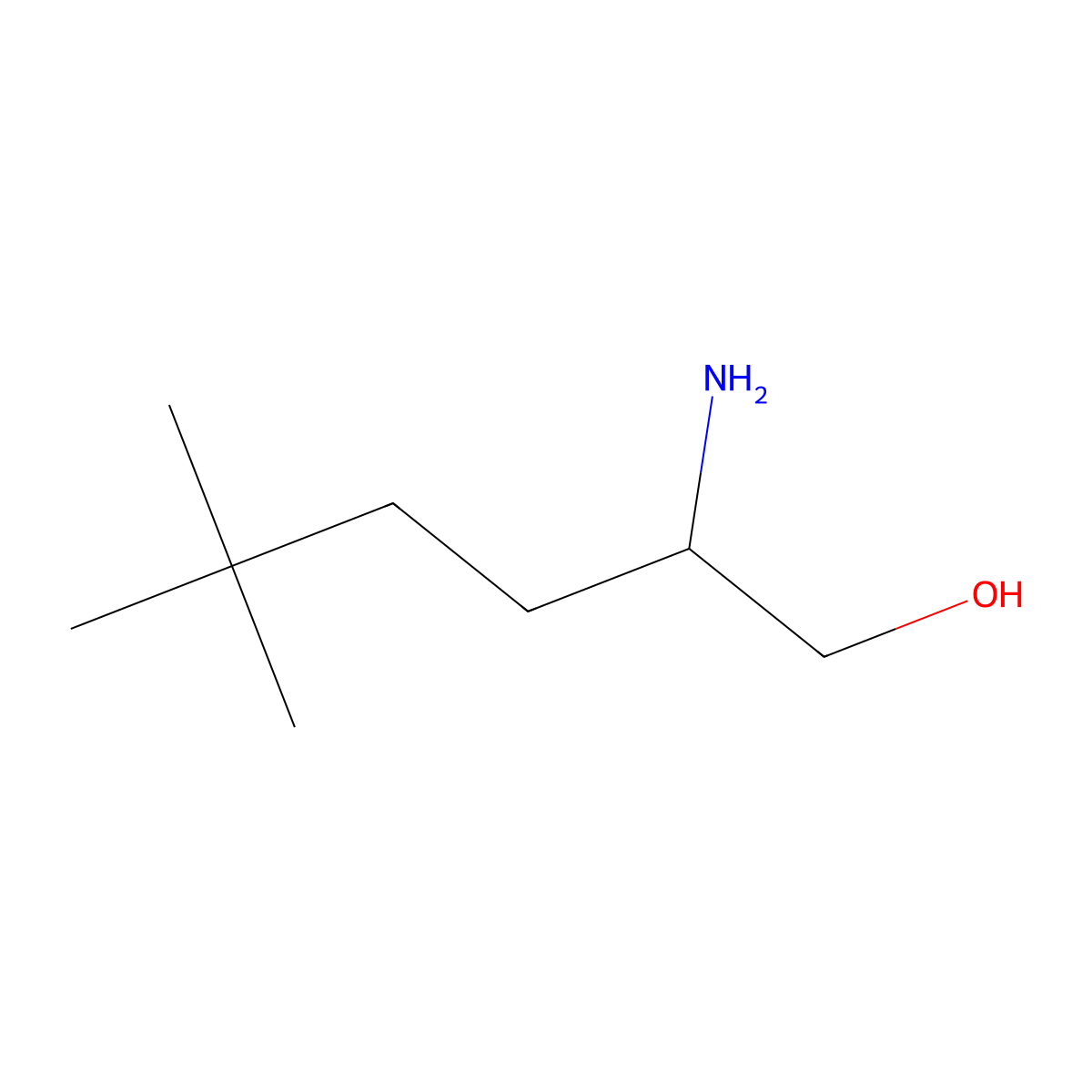 2-Amino-5,5-dimethylhexan-1-ol molecular structure, CAS 1315060-01-5