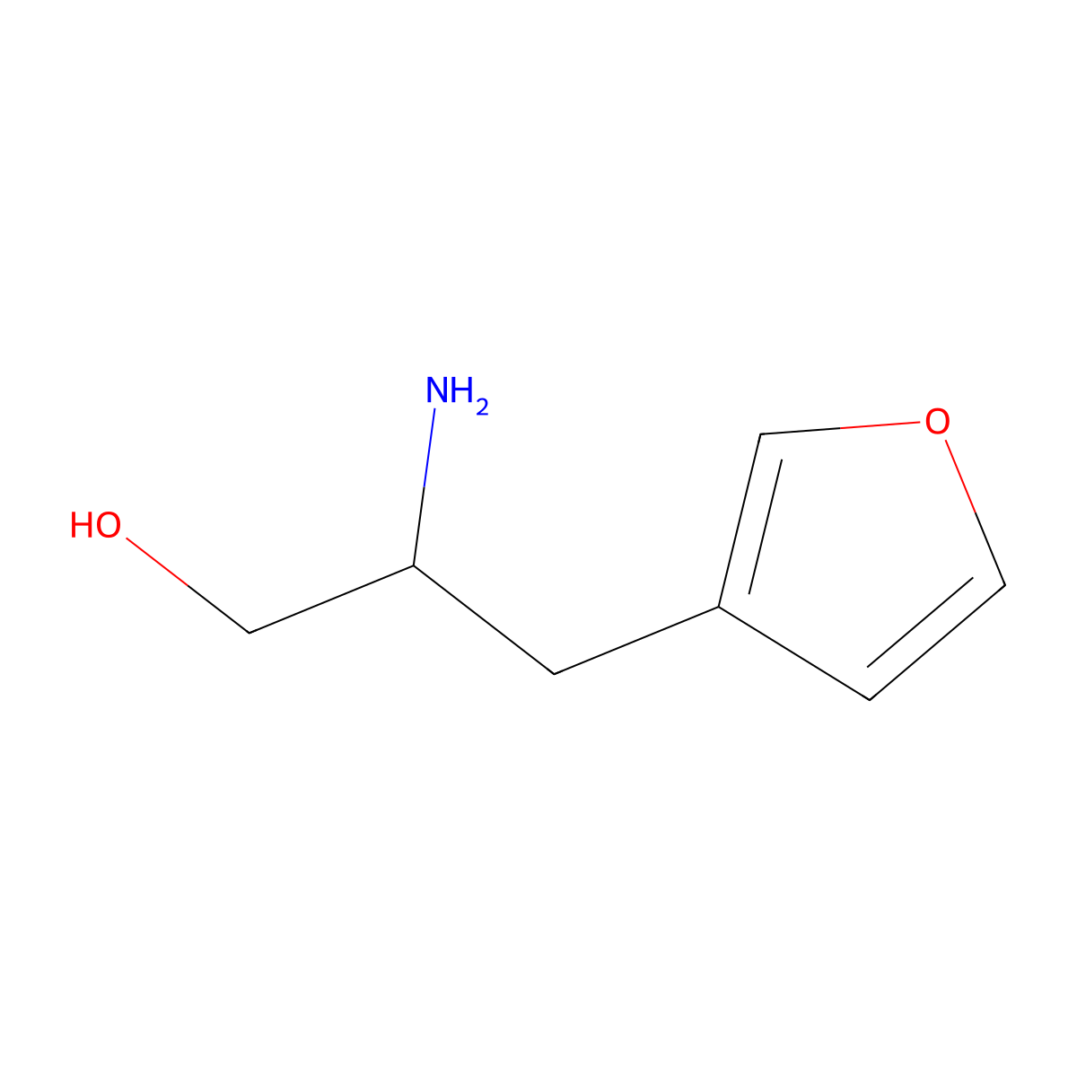 2-Amino-3-(furan-3-yl)propan-1-ol molecular structure, CAS 1315060-16-2