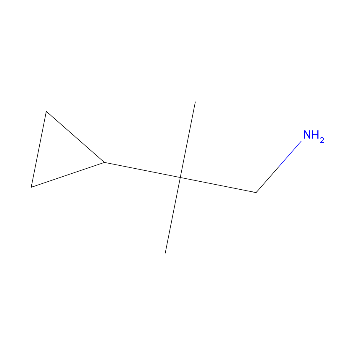 2-Cyclopropyl-2-methylpropan-1-amine molecular structure, CAS 1315060-27-5