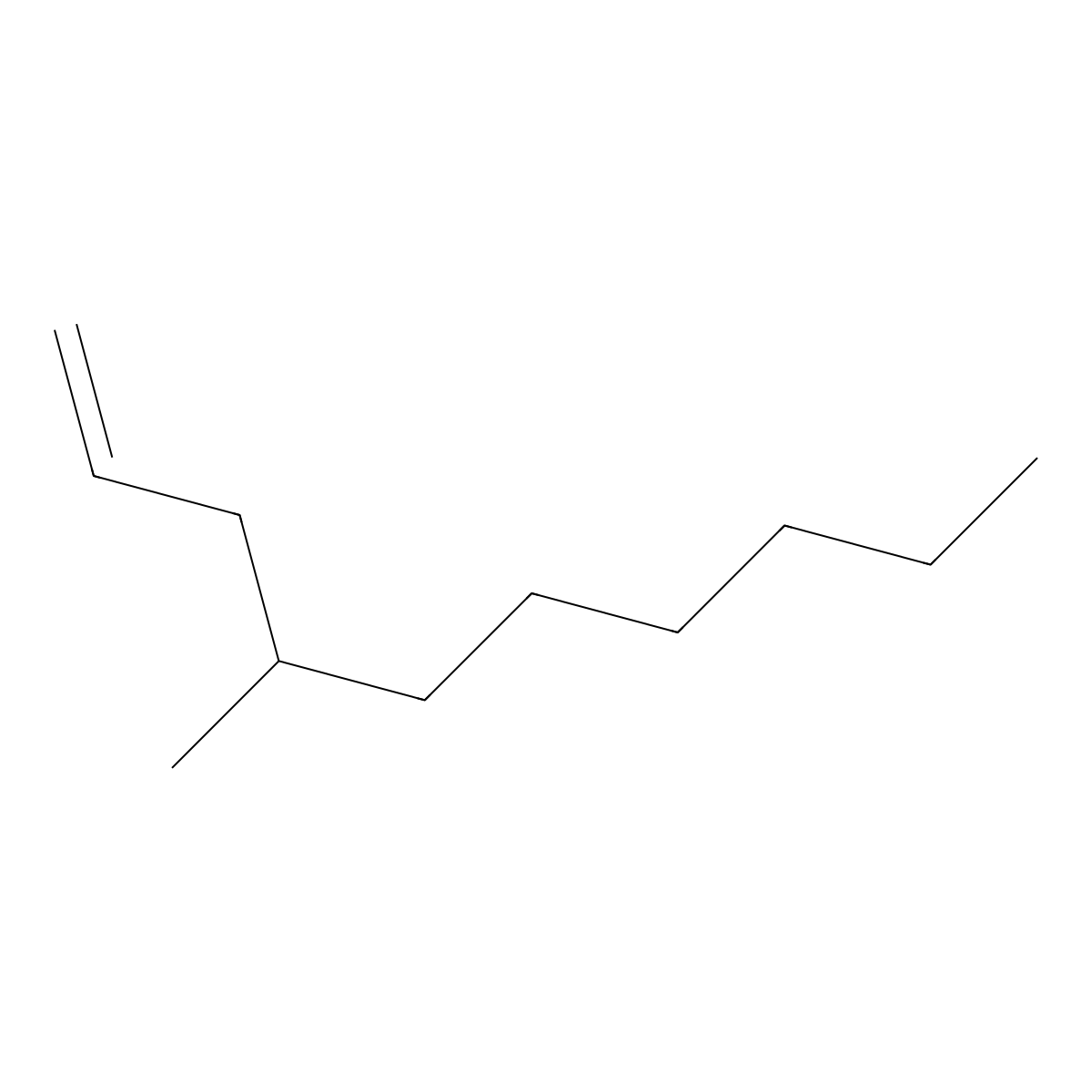 4-Methyl-1-decene molecular structure, CAS 13151-29-6