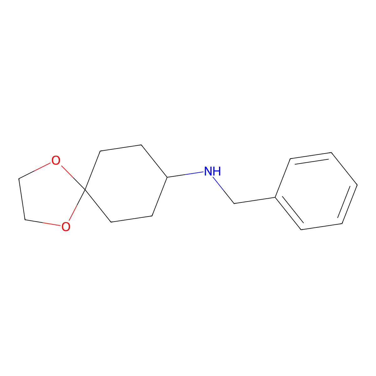 N-benzyl-1,4-dioxaspiro[4.5]decan-8-amine molecular structure, CAS 131511-13-2